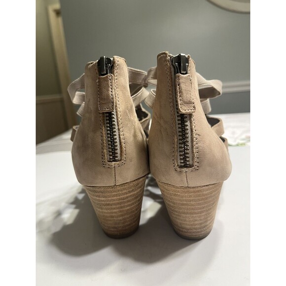 Eileen Fisher Oodle Cross Cross Strappy Tan Brown Block Heel Open Toe Sandals 9 - Picture 6 of 14